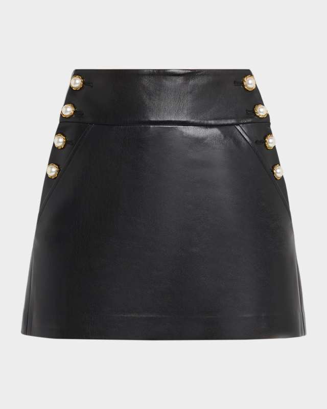 Donald Vegan Leather Mini Skirt